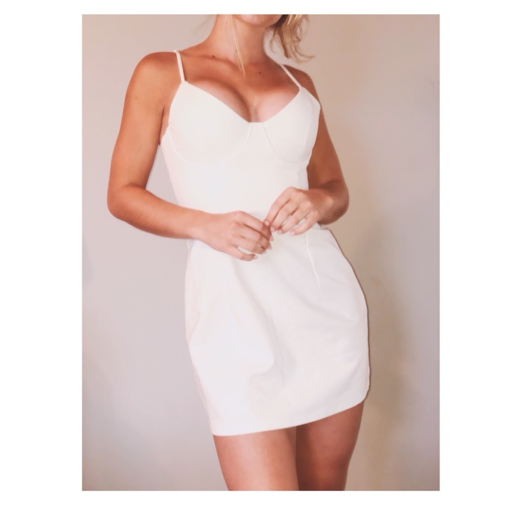 White skater dress